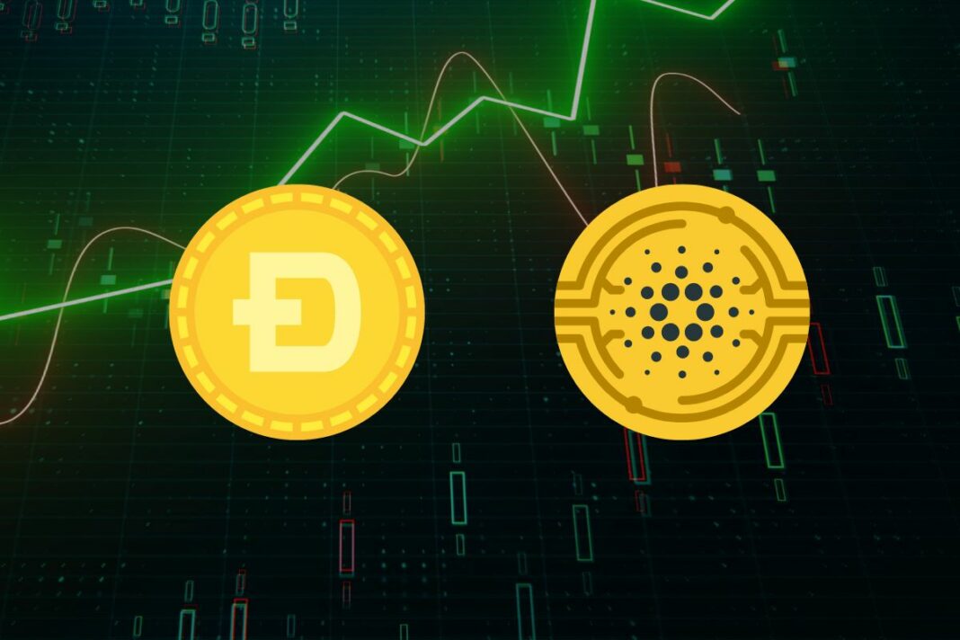 Dogecoin (DOGE) et Cardano (ADA) testent des niveaux cruciaux - canva